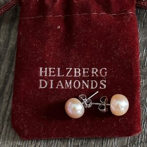 Helzberg Diamonds Blush Pink Pearl Stud Earrings